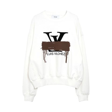 【MICALLE MICALLE Account】 HOMMAGE  DORO LZ SWEATSHRIT (ホワイト)   ロゴ Tトレーナー  MAG103TDC