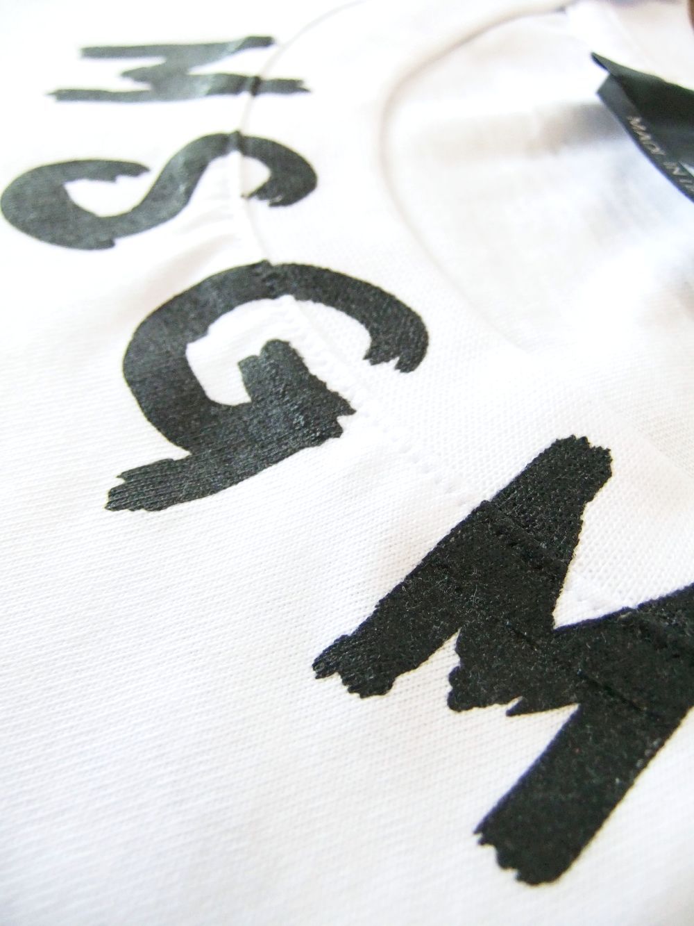 ブラッシュストローク ロゴTシャツ (ホワイト)   3240MM96-227298