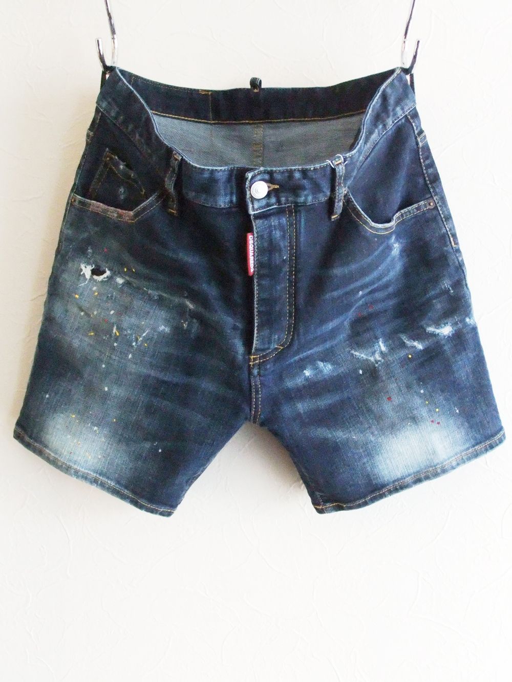 Dsquared2 - Paint Denim Shorts ダメージ ハーフジーンズ