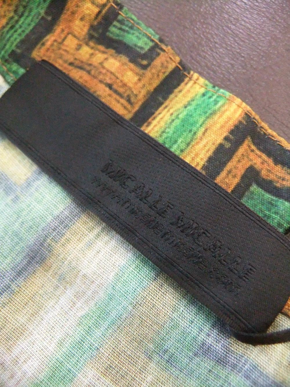 【MICALLE MICALLE】 幾何学プリント ティアード ワンピース  （グリーン） MMF132DDC