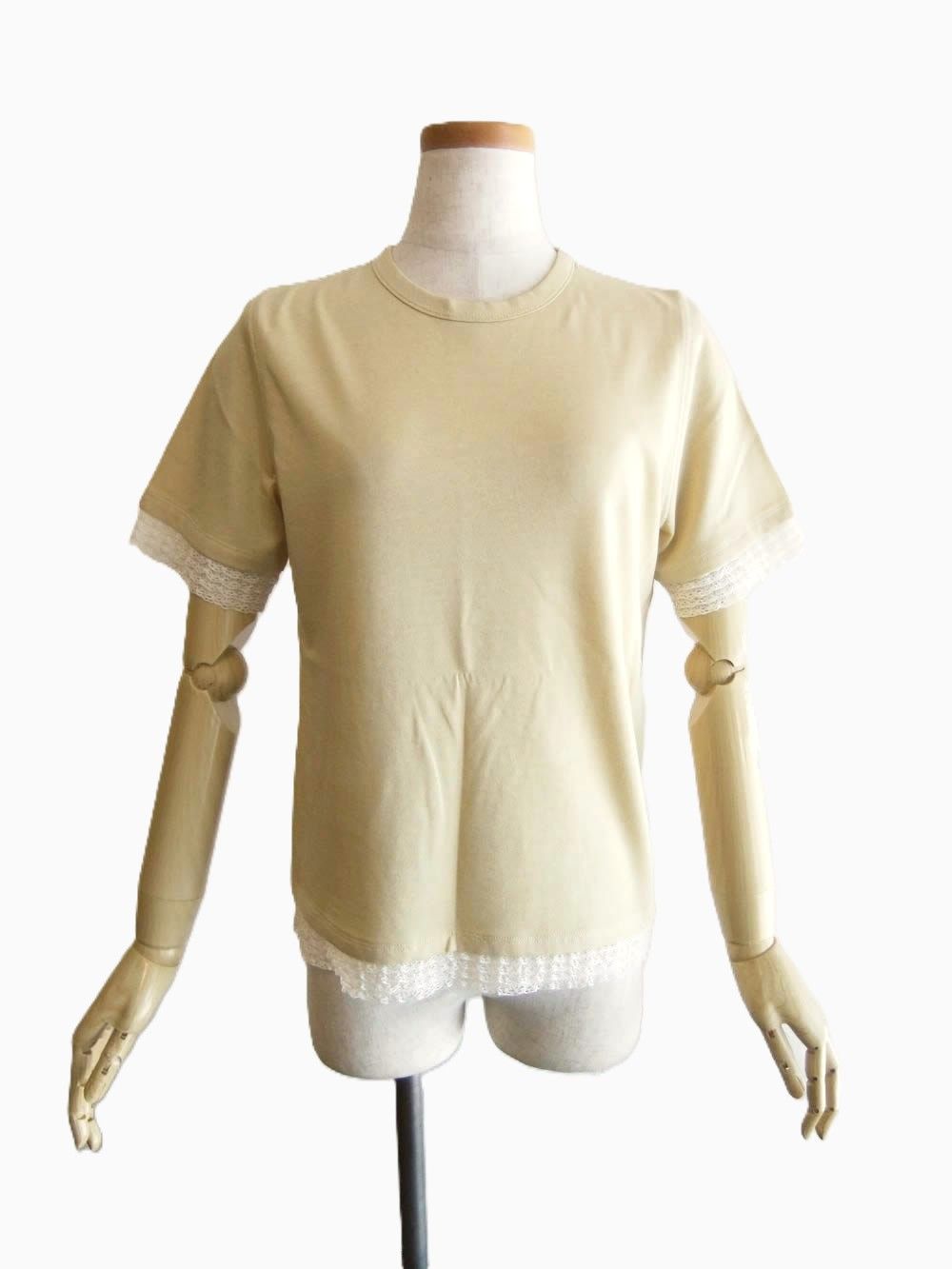 【jeune】 フリルレース付き クルーネック プルオーバー   J149646M