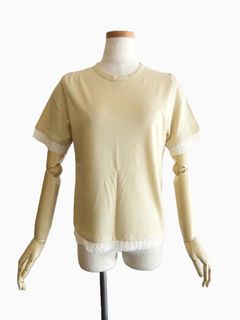 【jeune】 フリルレース付き クルーネック プルオーバー   J149646M