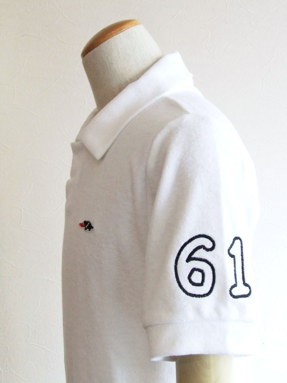HUNTINGTON V-SKIPPER   パイル スキッパーポロ (ホワイト)  RSM-22034