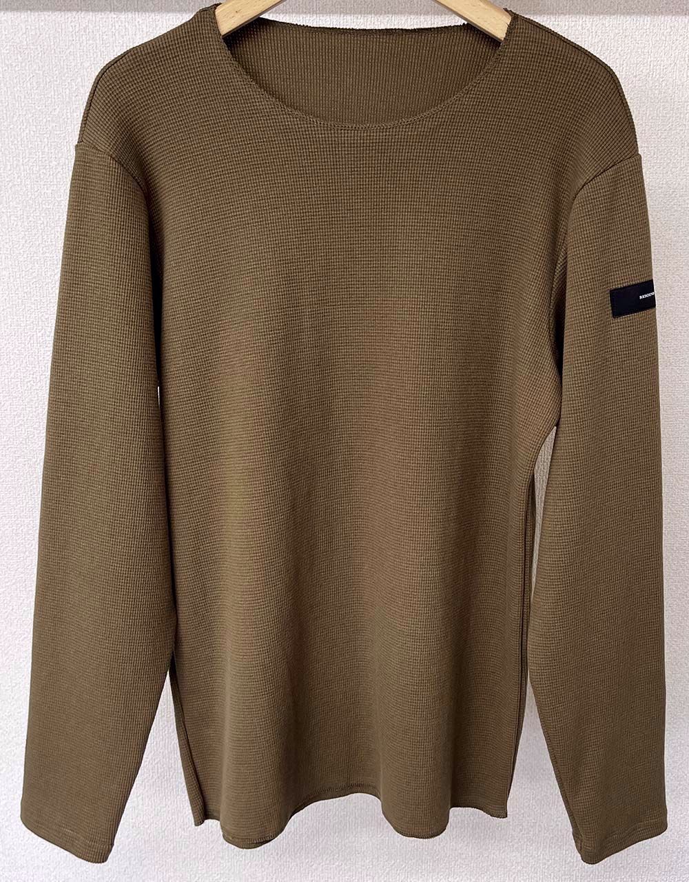 ST COTTON waffle thermal  (カーキ)  ワッフル カットオフサーマル