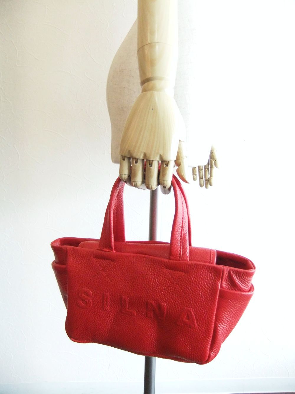 CLAUDIA MINI TOTE   レザー ミニトート (レッド)   SB1504