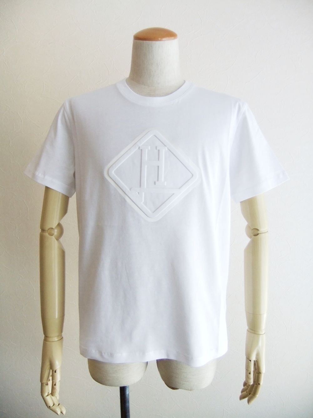 HERNO COTTON JERSEY T-SHIRT  (ホワイト)  ロゴ クルーネックTシャツ