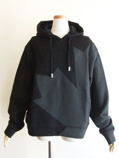 LADIES  MEGALEAF COOL SWEATER   リーフプリント スウェットパーカー  (ブラック)  S75GU0374