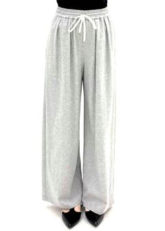 DRY COTTON WIDE EASY PANTS   (ライトグレー) 625603