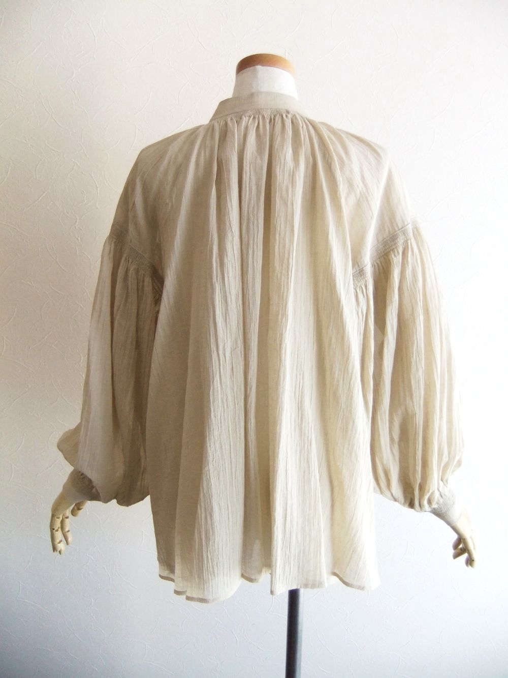 cafune: - Cotton Voile Skipper Pullover コットン ボイル