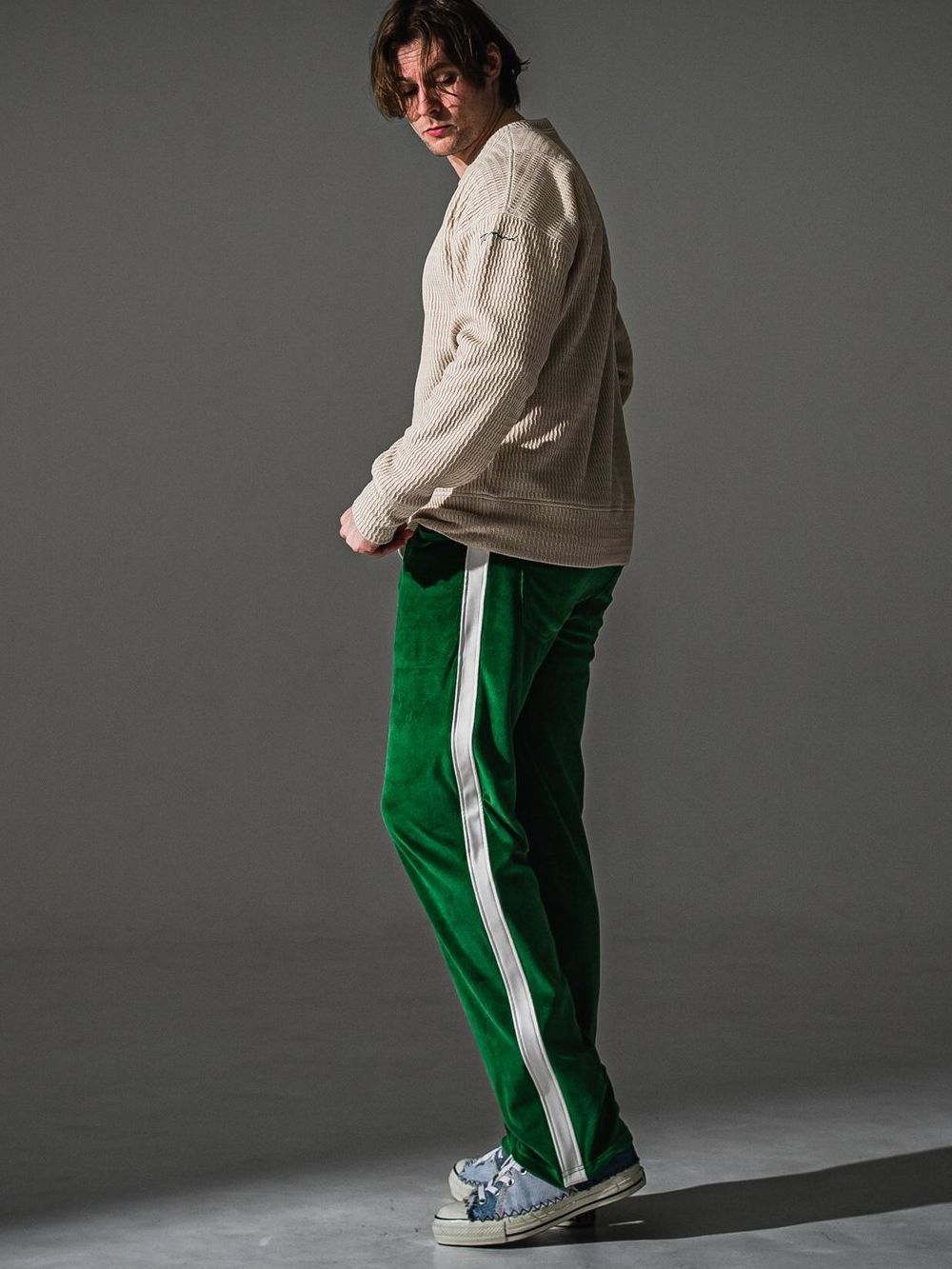 KNT LOOSE TRAINER  (ベージュ)   オーバー ニット トレーナー