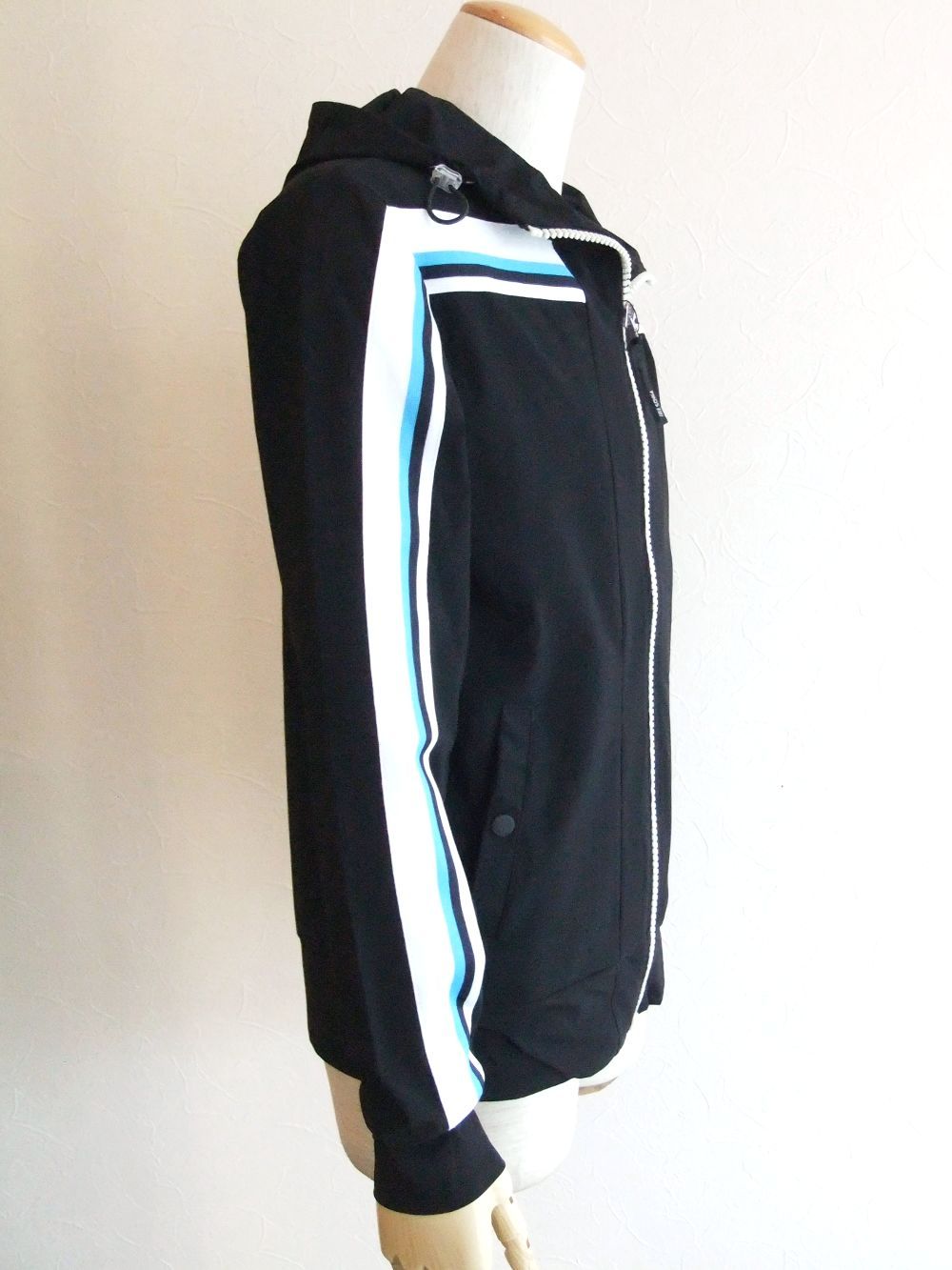 HOODIE STRIP  LINEリブ ZIPパーカー