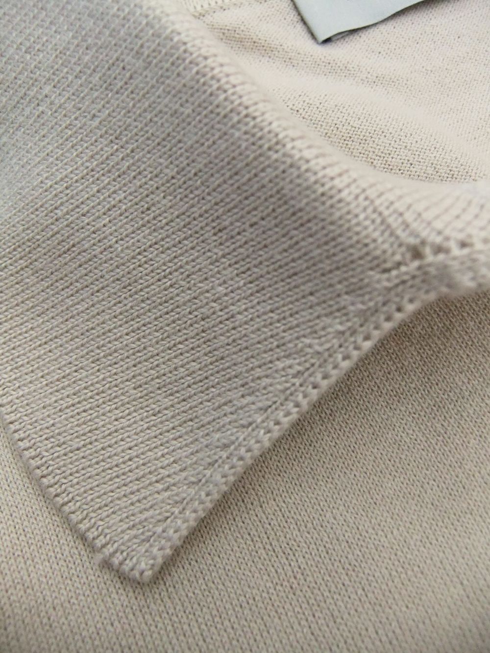 《LADIES》 JILL  30G コットン 半袖 ニットポロシャツ (ベージュ) 【COMMON FIT】