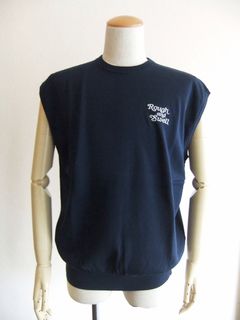 COCOON VEST   (ネイビー)    ロゴ入り コットン ベスト  RSM-24091