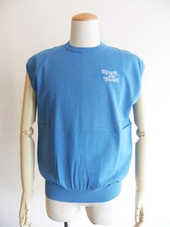 COCOON VEST   (ブルー)    ロゴ入り コットン ベスト  RSM-24091