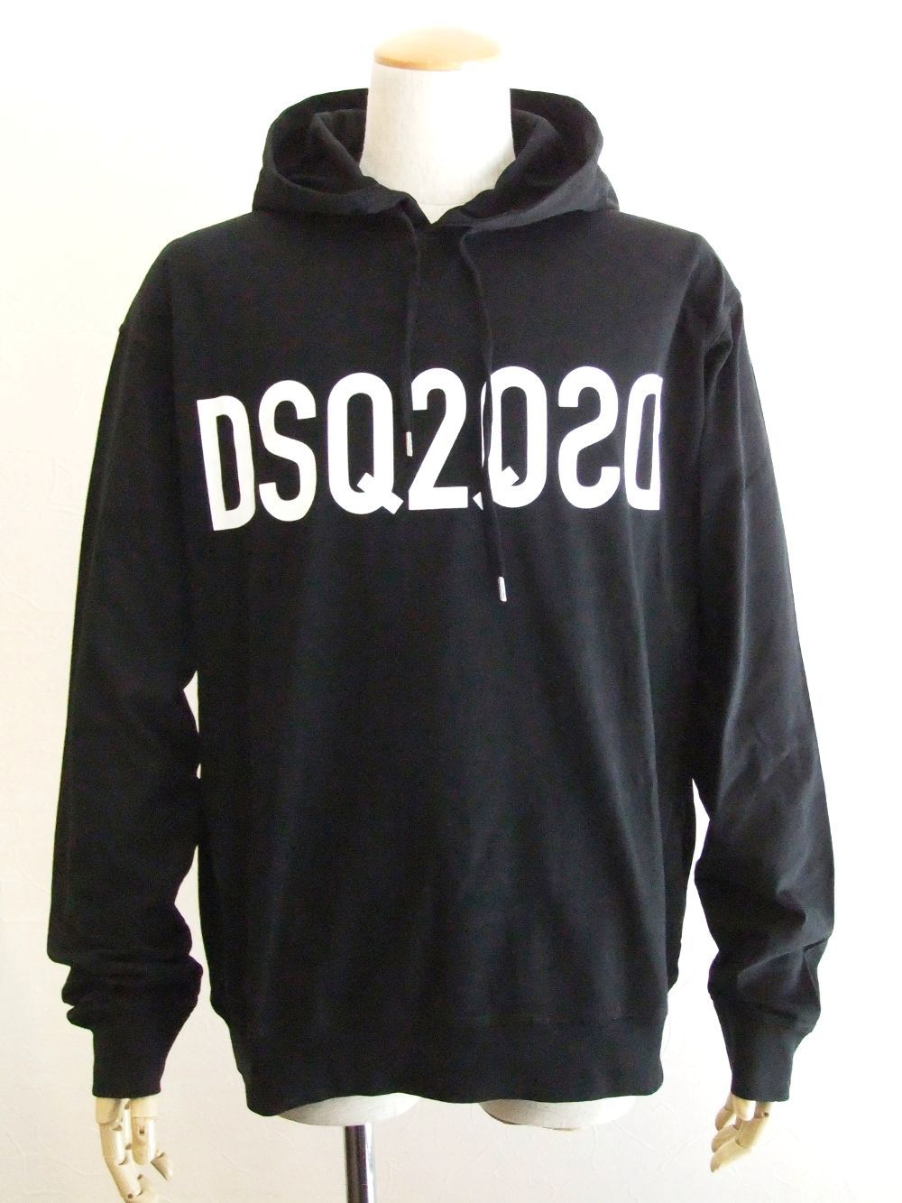 MIRROR DSQ2 LOGO HOODED SWEATSHIRT   ロゴ スウェットフーディ (ブラック)  S74GU0495