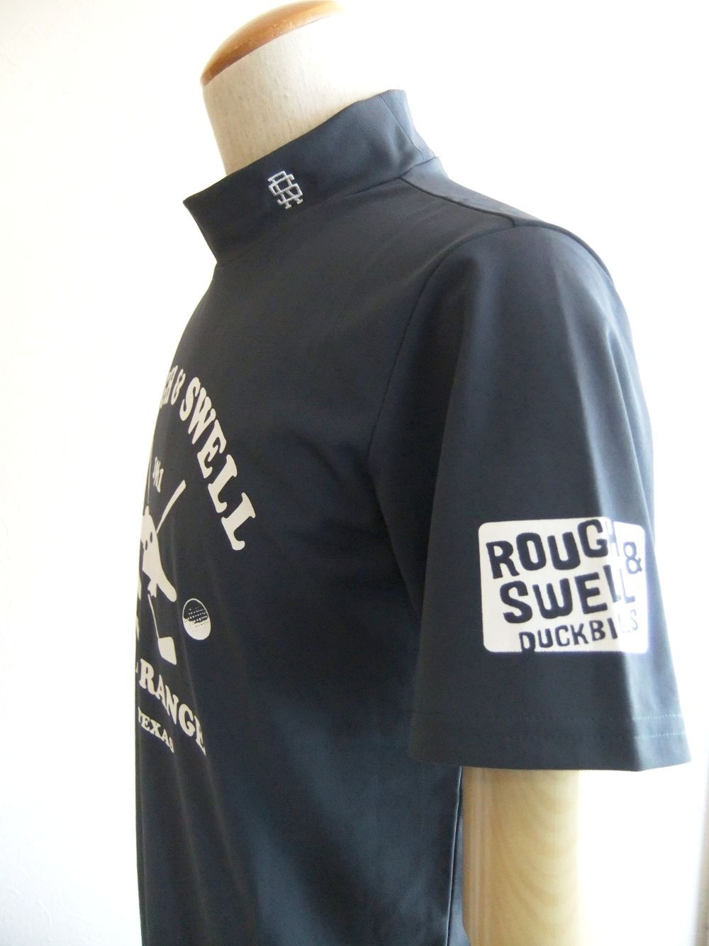 DRIVING RANGE MOCK   (グレー)   モックネック  半袖ポロシャツ RSM-23028