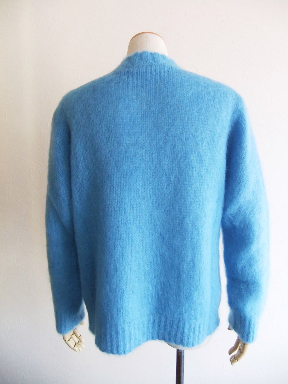FUZZY CREWNECK KNIT  モヘア混 クルーネックセーター  (ブルー) S74HA1363