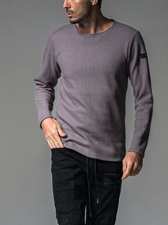 CUTOFF RAIL LONGSLEAVE  (グレー)   カットオフロングスリーブ
