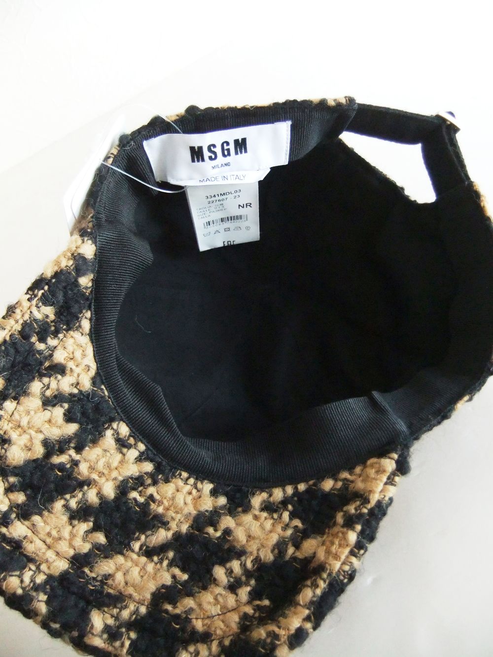 BIG HOUNDSTOOTH PATTERN CAP  千鳥柄キャップ   3341MDL03