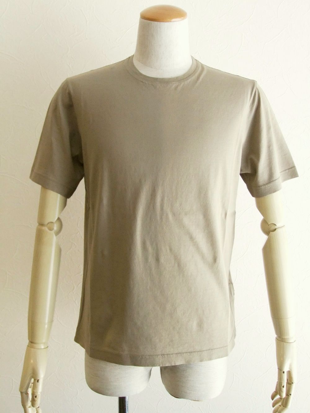 コットン クルーネック Tシャツ ( ベージュ )  TSMC02