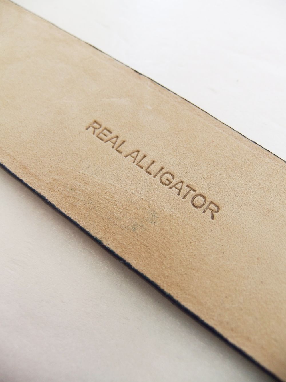 アリゲーター ALLIGATOR LEATHER BELT ( ダークブルー )