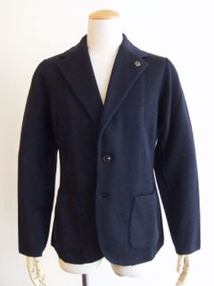 KNIT 2B JACKET  (ネイビー)  ウール ニットジャケット