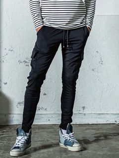 DARRELL SWEATCARGO PANTS  ダレル スウェット カーゴパンツ (ブラック) RC35-ST-010