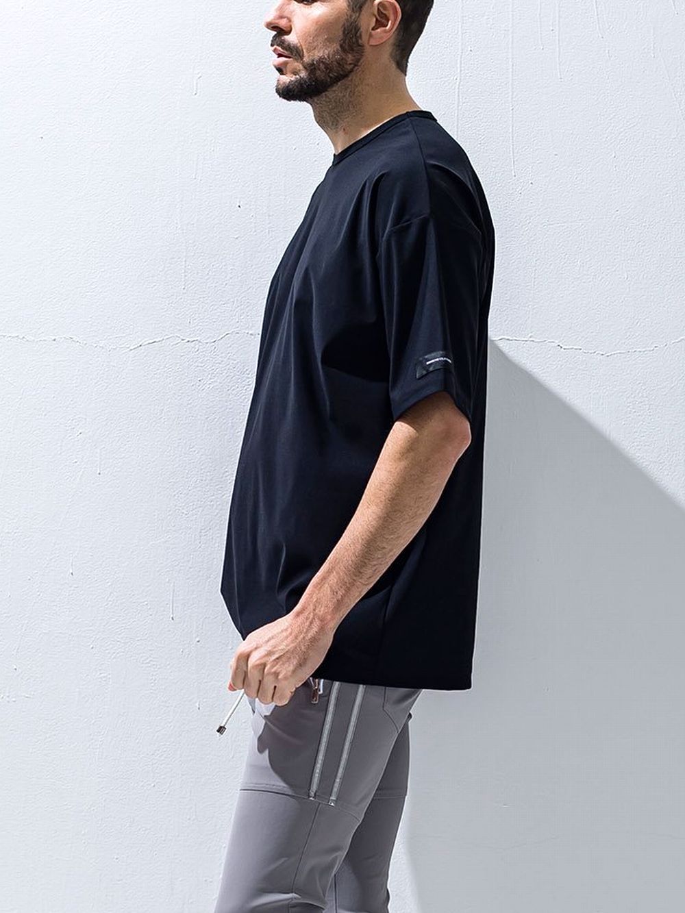 NYLON OVER T  (ネイビー)   ナイロンオーバーTシャツ