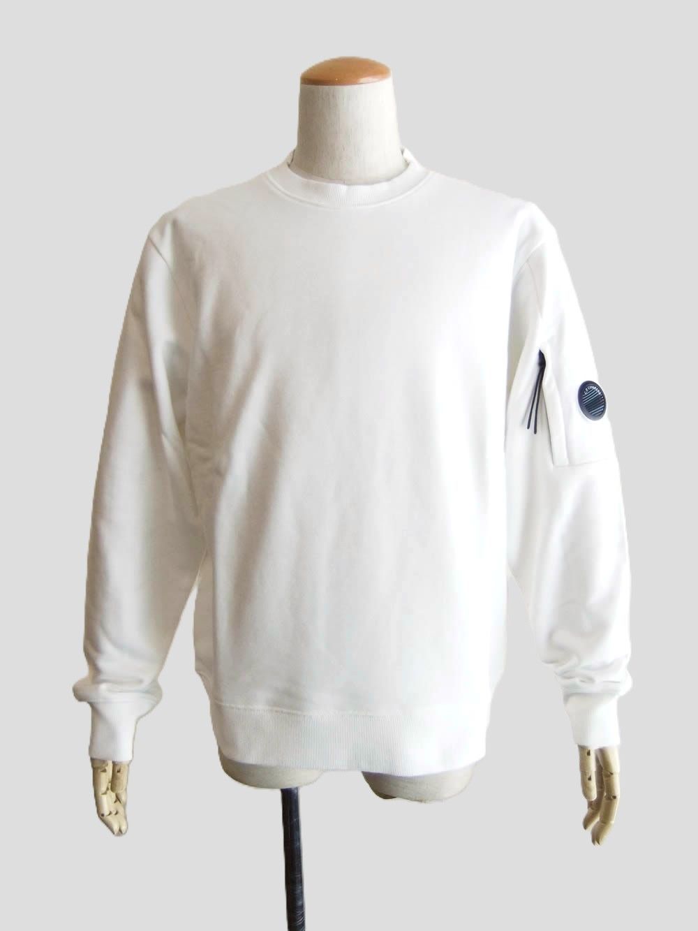 DIAGONAL RAISED FLEECE CREWNECK LENZ SWEATSHIRT  (ホワイト) クルーネック スウェットシャツ