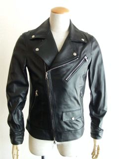 CORBY  ラムスキン ナッパレザー ダブルライダース ジャケット
