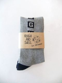 【LADIES】 CROWN HIGH SOCKS W.  ロゴ ハイソックス ( グレー ) RSA-23207