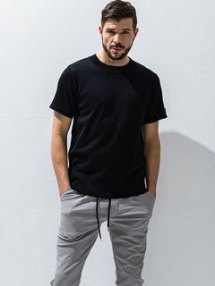 SILK HALF KNT   RC28-K-001 (ブラック)   半袖クルーネック ニット