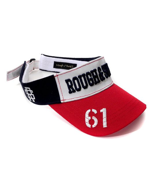 TRICOLOR VISOR (レッド) ロゴ入りサンバイザー  RSA-21002
