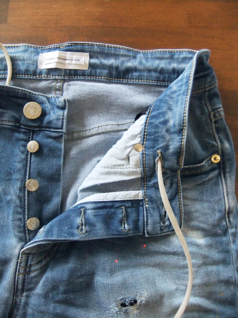 ジャージーダメージハーフデニム  BARRET  JERSEY EASY HALF DENIM PANT