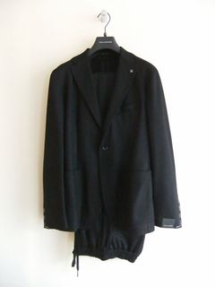 A-DAKAR  （ブラック）  ワンプリーツ ウール ストレッチ スーツ