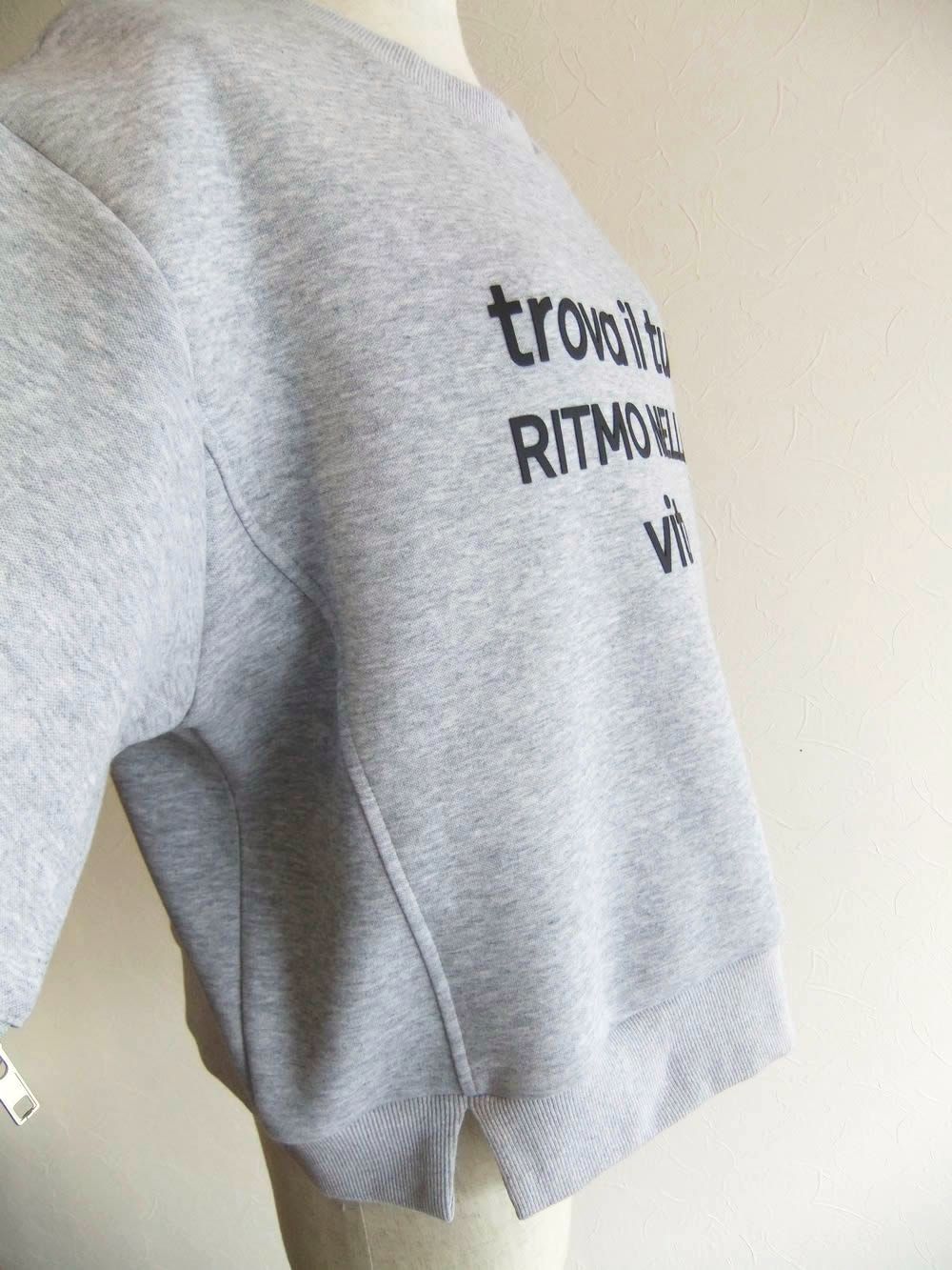 スリーブ ZIP デザイン 2WAY プルオーバー   （グレー）  MML108TEA