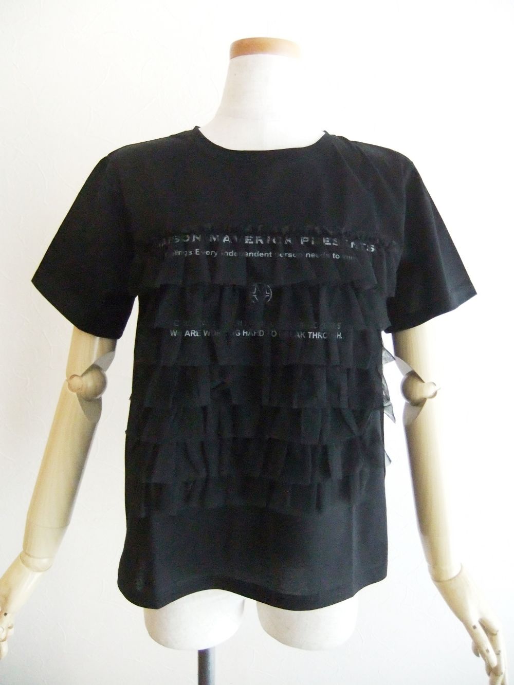 チュールレース ティアード パッチ Tシャツ     MM2336