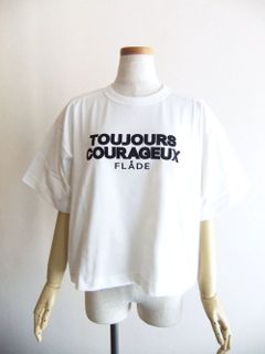 40/2 クラシック天竺 ロゴ プリント Tシャツ  (ホワイト)  BB31-912