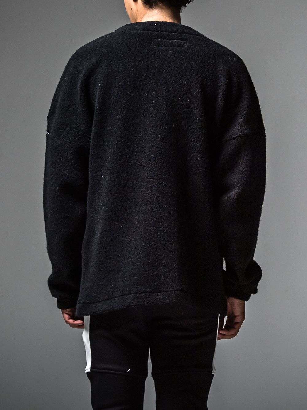 ANGOLA BOA PILE CARDIGAN  (ブラック)  アンゴラ ボアパイル カーディガン