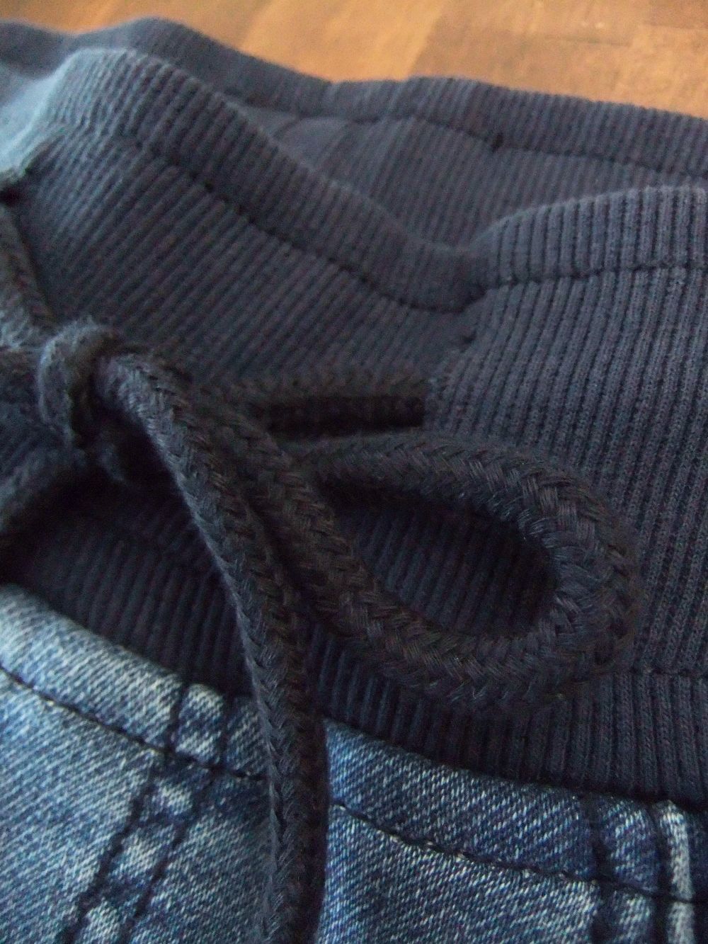 【INDKNIT】 サイドライン ワイドデニム    WK001