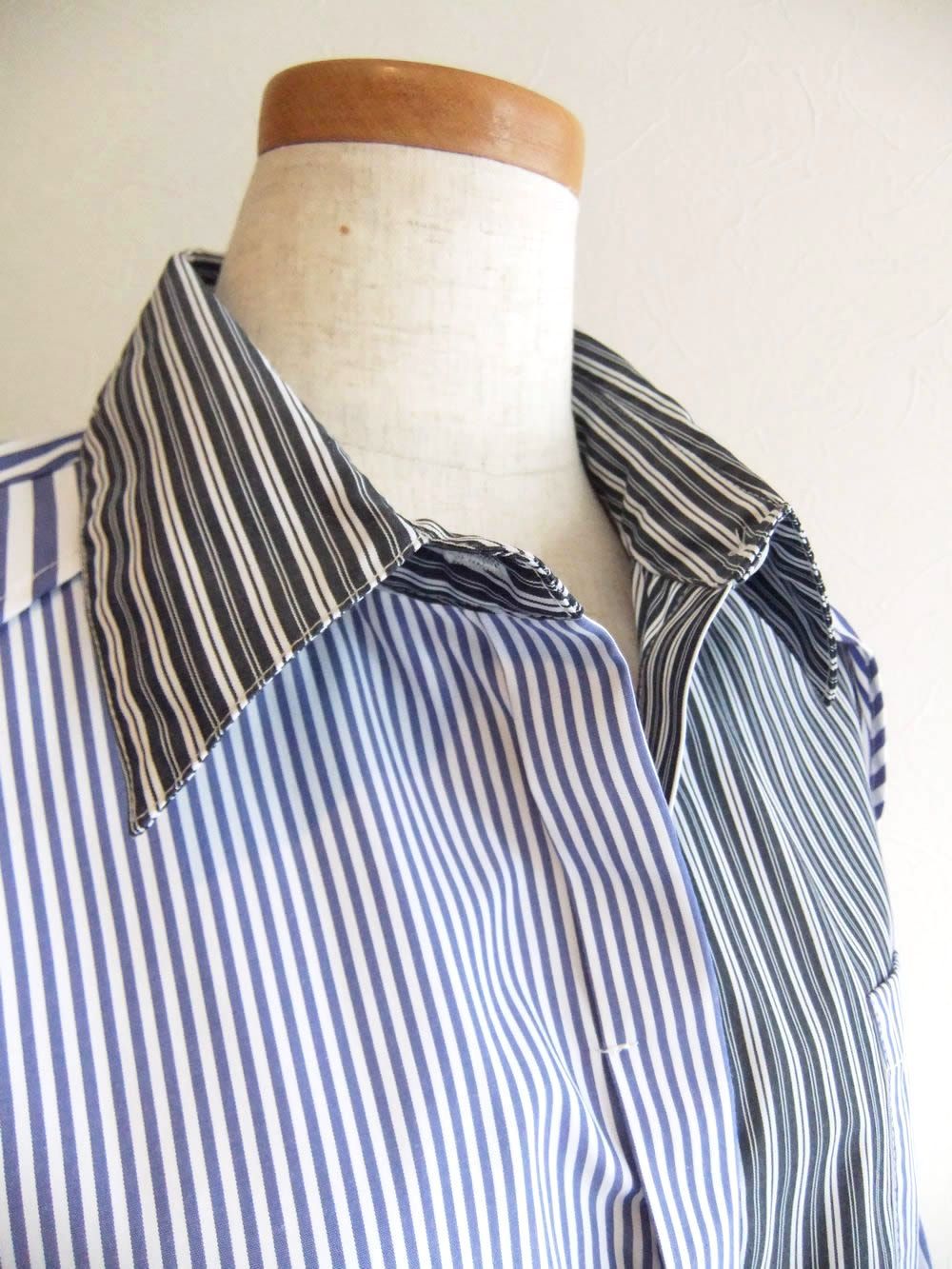 2WAY スリーブ 配色 デザイン シャツ    MMA116HEA