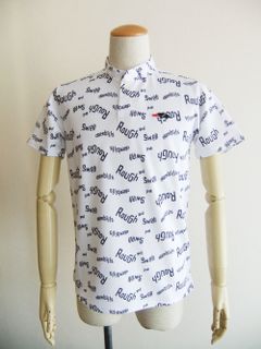 WAIMEA ROUGH-NECK  (ホワイト)  ロゴ半袖ラフネックポロ   RSM-23019