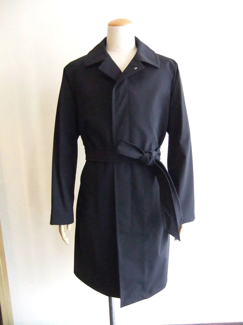 SALOMON  (ネイビー) ナイロンストレッチ バルカラーコート