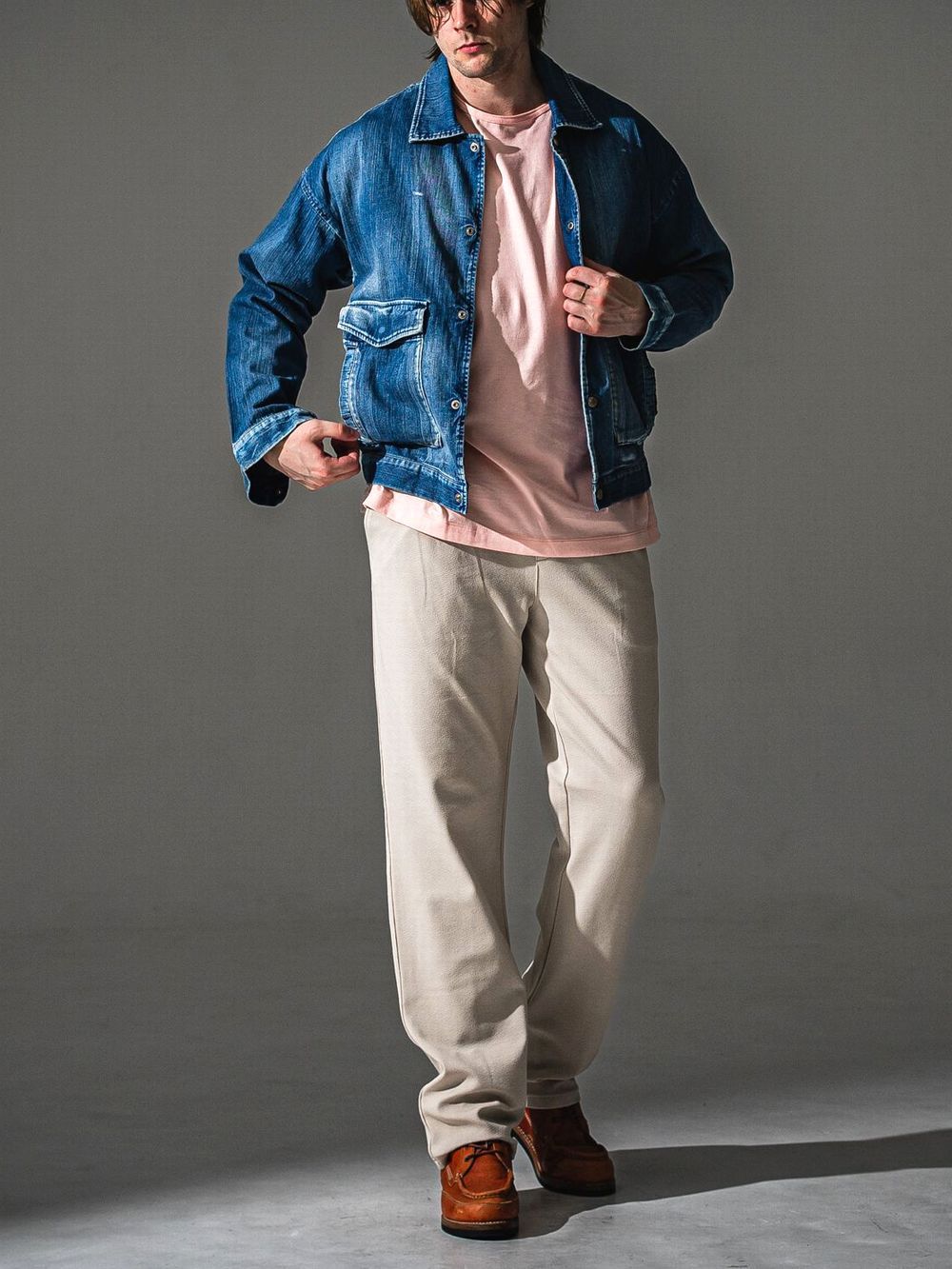 CHRIS EASY WIDE TUCK PANTS   ワイド イージーパンツ （ベージュ）