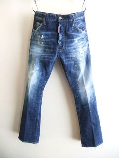 MEDIUM RED SPOTS WASH FLARE BOOTCUT JEANS フレアージーンズ   S74LB1384