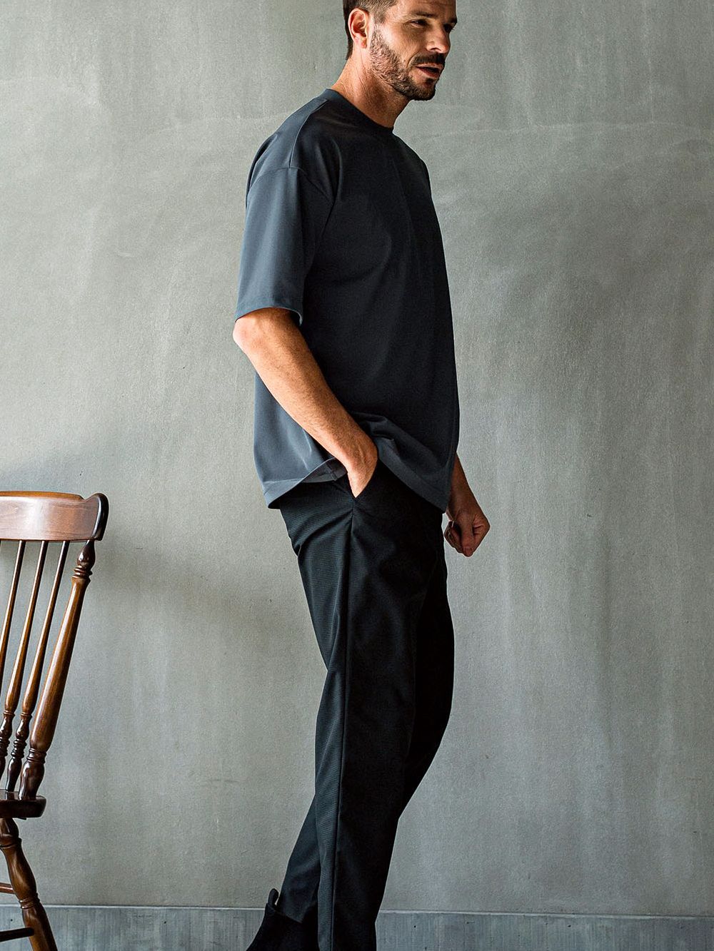 OX JERSEY OVER TEE  (チャコール)   オックス ジャージー オーバーTシャツ