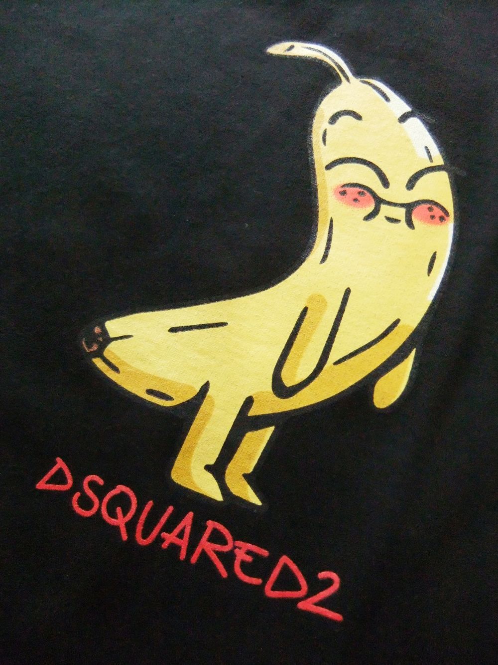 Dsquared2 - BANANA CIGAR T-SHIRT ロゴプリント T-SHIRT (ブラック