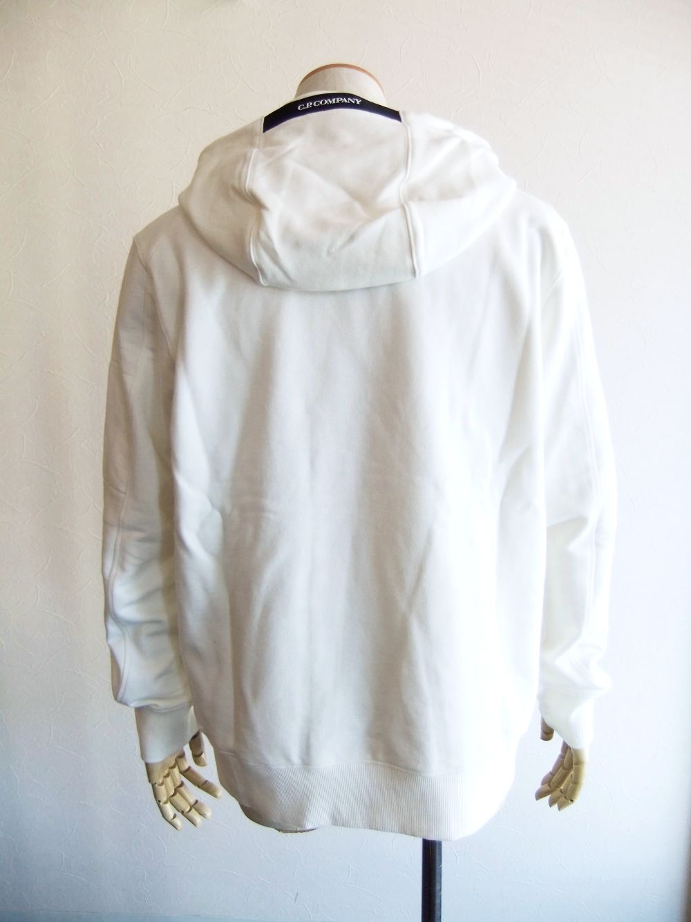 DIAGONAL RAISED FLEECE  HOODIE  (ホワイト) フーデッド スウェットシャツ