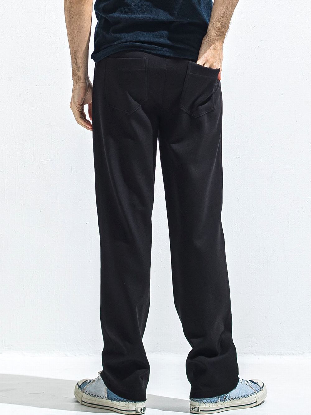 SEMI WIDE TUCK PANTS   ワイド イージーパンツ （ブラック）