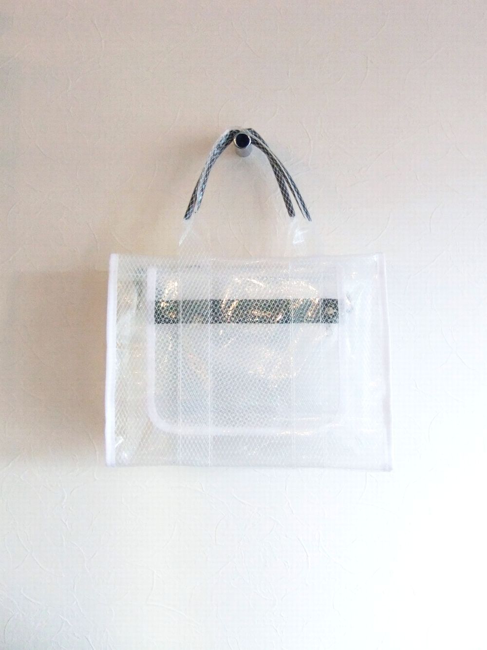 【MICALLE MICALLE Accessory】 クリア トートバッグ (ホワイト) MMC152GDB
